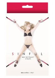 NS Novelties Sinful Bed Restraint Straps pink
