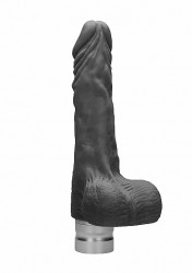 Shots - RealRock Realistic Vibrating Dildo with Balls 17cm Black vibrátor