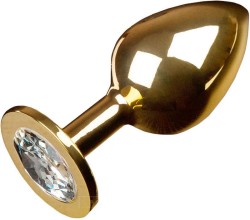 Dolce Piccante - Análny kolík kovový s kryštálom Jewellery Large Gold Diamond