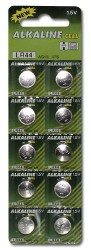 Batérie alkalické hodinkové LR44 10ks