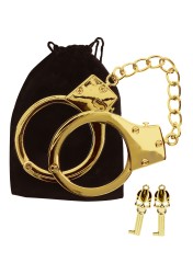 Taboom Gold platní BDSM handcuffs putá na ruky