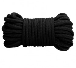 Shots OUCH! Thick Bondage Rope 10 m black silné bondážne lano