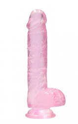 Shots REALROCK Realistic Dildo with Balls Pink 15 cm