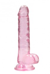 Shots REALROCK Realistic Dildo with Balls Pink 17 cm