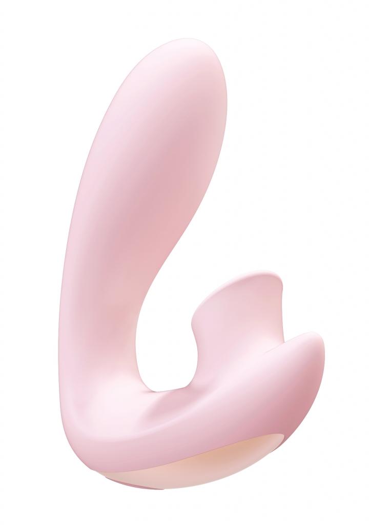 Shots - Irresistible Desirable pink vibrátor so stimulátorom klitorisu