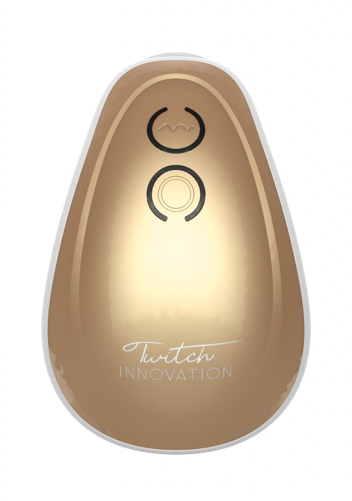 Shots Innovation Twitch Hands-Free Suction & Vibration Toy Gold stimulátor klitorisu