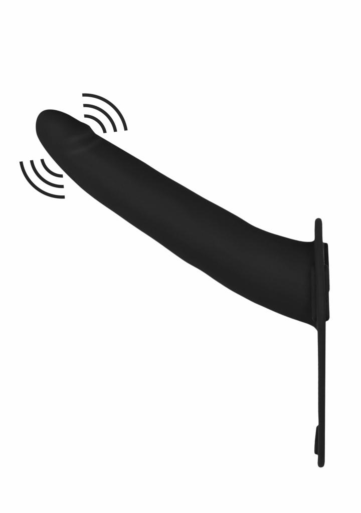 Shots Ouch Vibrating Silicone Strap-On-Adjustable pripínací penis vibračný