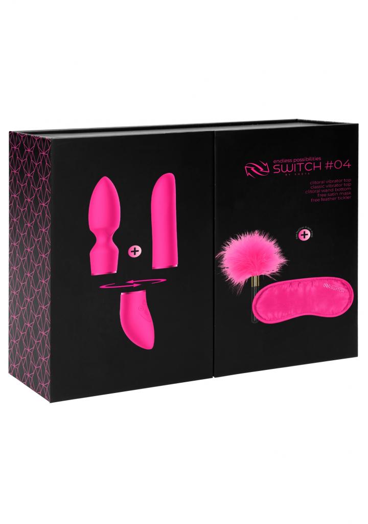 Shots Switch Pleasure Kit 4 pink sada vibrátorov