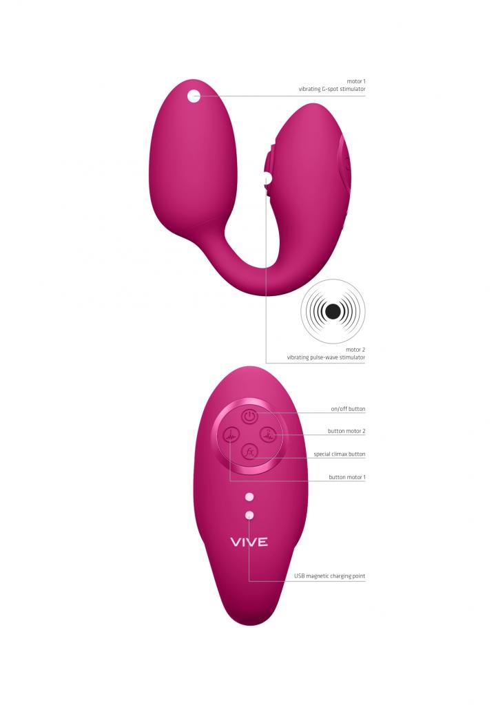 VIVE Aika pink vibračné vajíčko na diaľkové ovládanie
