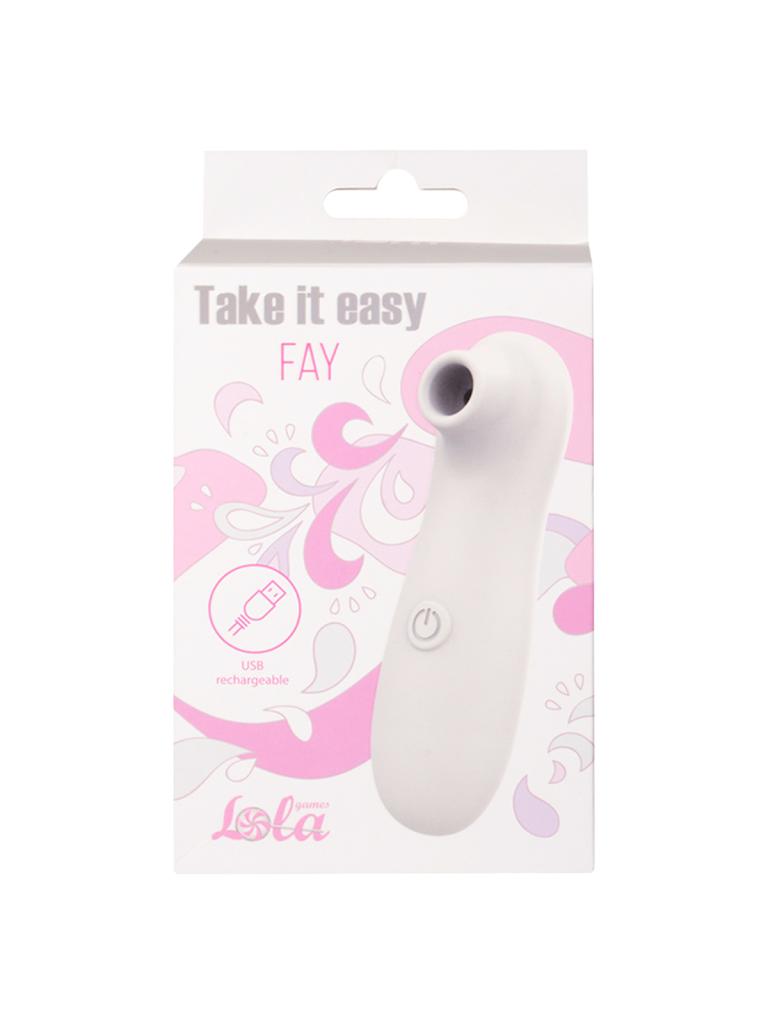 Lola Games  - Lola Games Take it easy Fay White podtlakový stimulátor klitorisu dobíjací