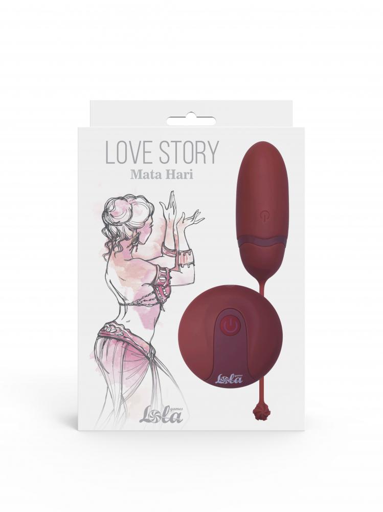 Lola Games  - Lola Games Love Story Mata Hari wine red Vibračné vajíčko na diaľkové ovládanie