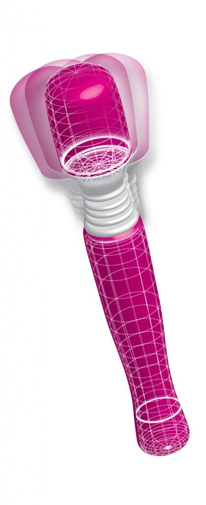 Pipedream Wanachi pink vibračná masážna hlavica