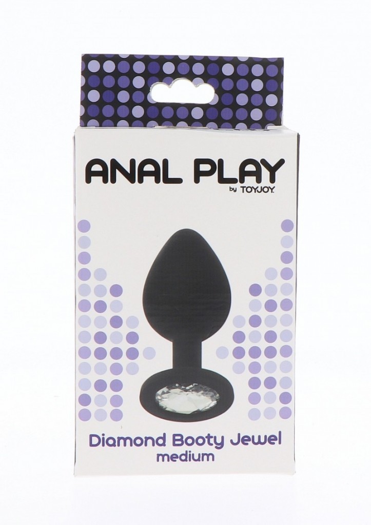 ToyJoy - Análny kolík Anal Play Diamond Booty Jewel medium black