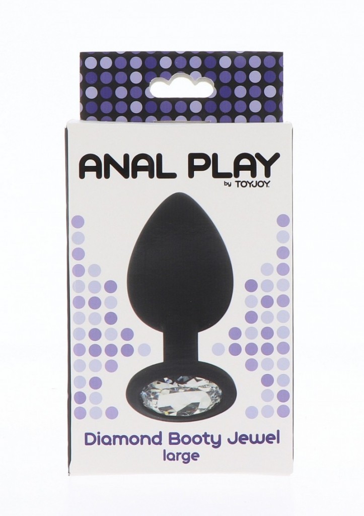 ToyJoy - Análny kolík Anal Play Diamond Booty Jewel large black