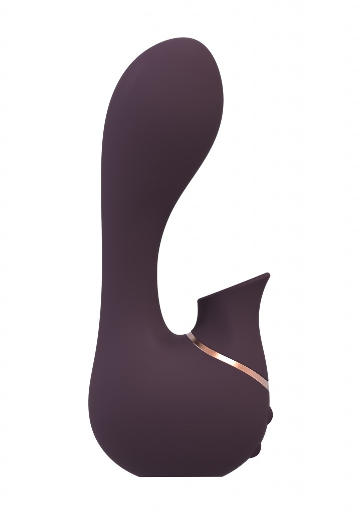 Shots - Irresistible Mythical purple vibrátor so stimulátorom klitorisu