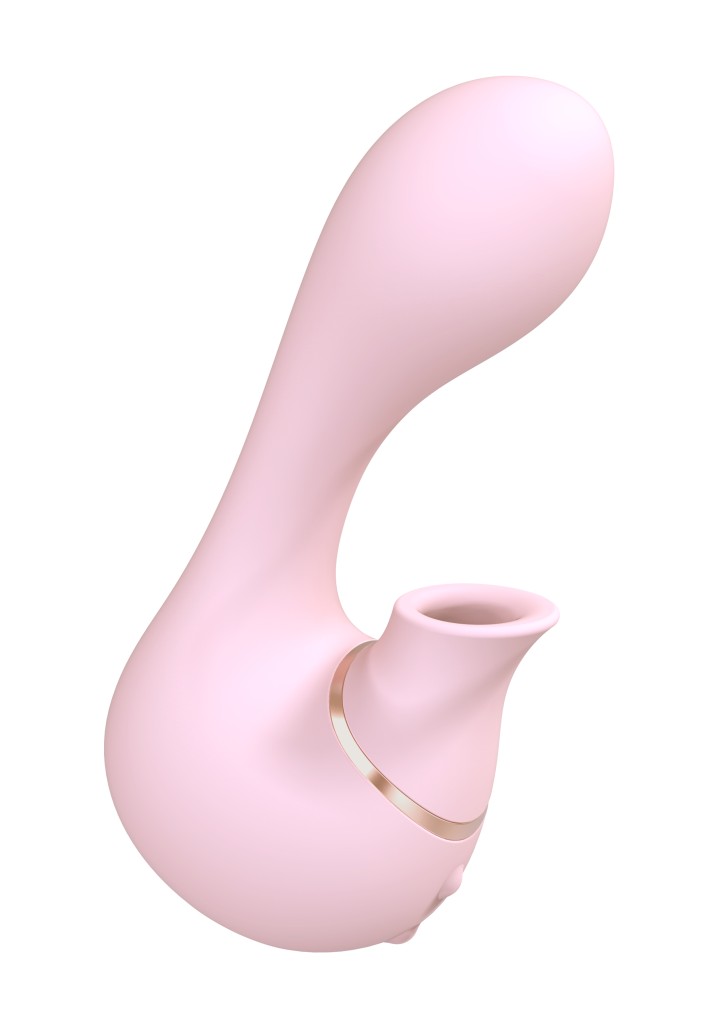Shots - Irresistible Mythical pink vibrátor s stimulátorom klitorisu
