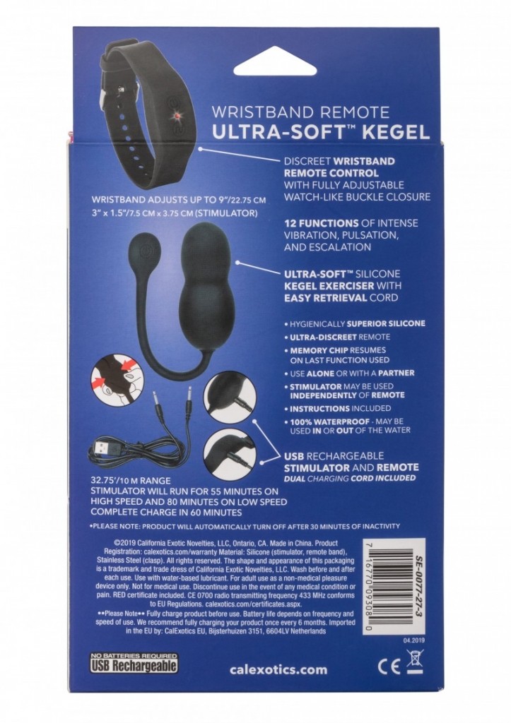 Calexotics Wristband Remote Ultra-Soft Kegel vibračné vajíčko