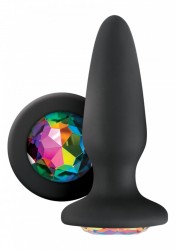 NS Novelties - Análny kolík s kryštálom Glams Black Rainbow Gem