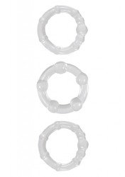 NS Novelties Renegade Intensity Rings Clear krúžky na penis sada 3ks