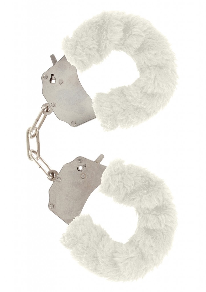 ToyJoy Furry Fun Cuffs putá na ruky plyšová biela
