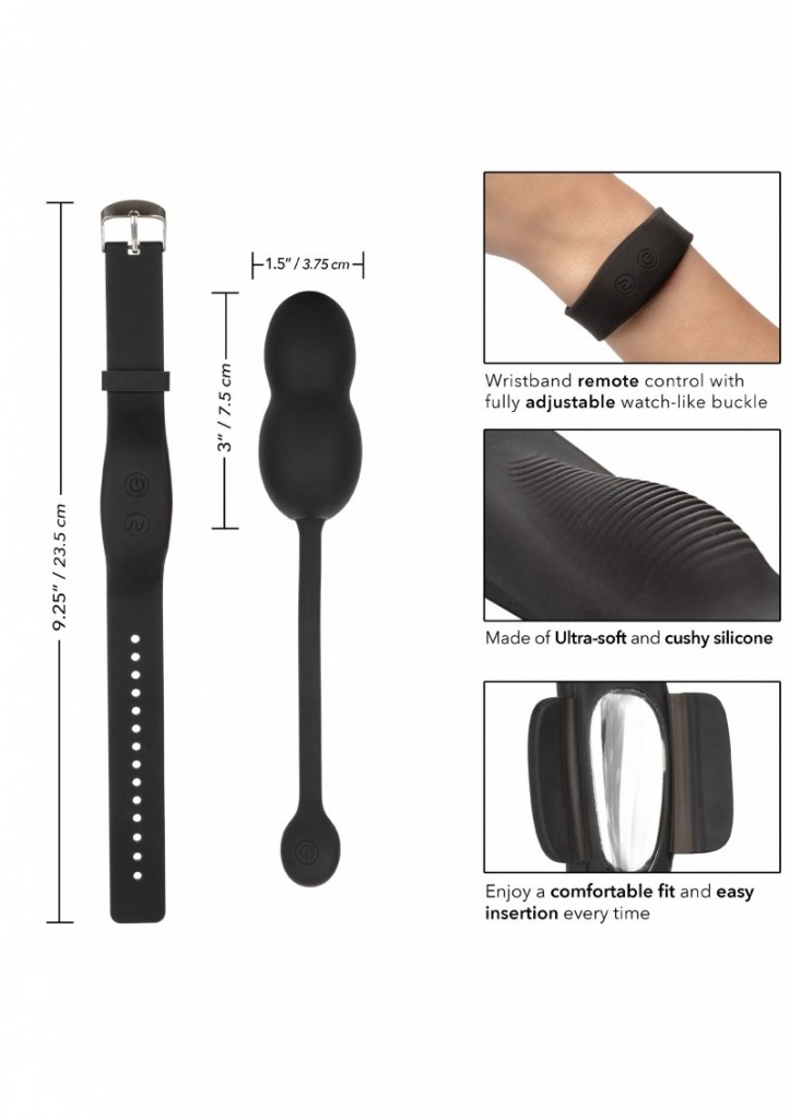 Calexotics Wristband Remote Ultra-Soft Kegel vibračné vajíčko